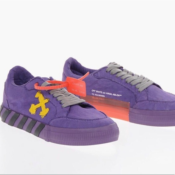 Off-White Other - Off White Vulcanized Violet Suede Low Sneakers HOT